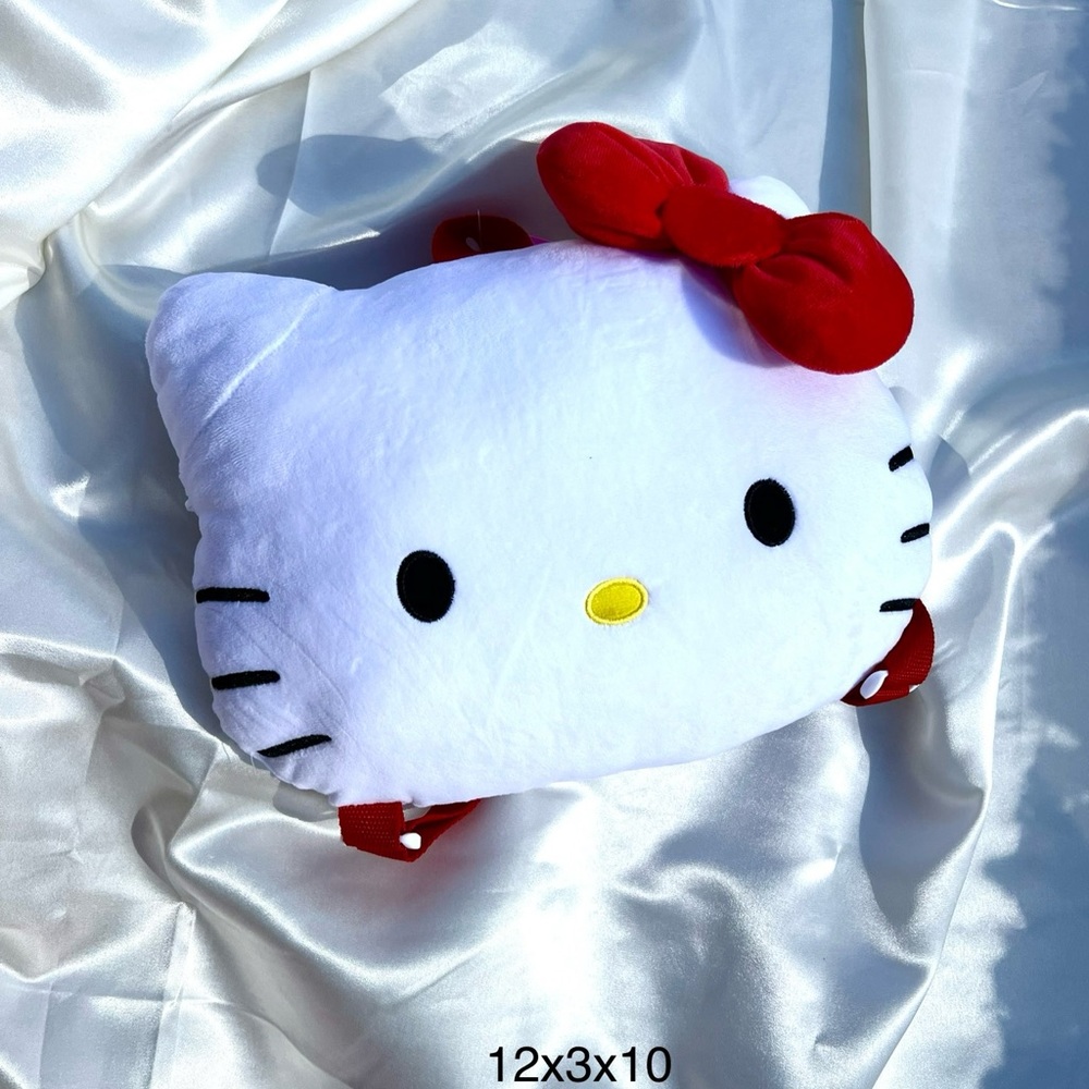 Red bow hello kitty plush backpack